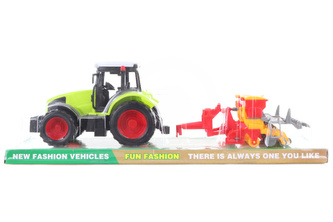 Traktor so sejacím prívesom