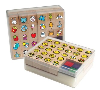Dřevěná razítka Dětská - mix motivů 26 ks