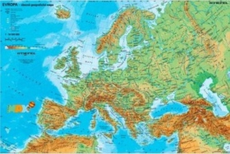 Evropa fyzická/politická - mapa A3