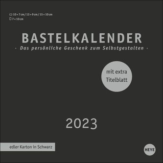 Premium-Bastelkalender schwarz klein 2023