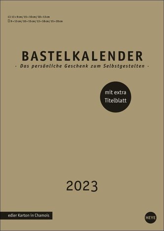 Premium-Bastelkalender gold A4 2023