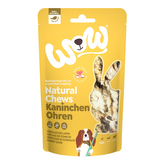 WOW pamlsky Králičí ouška Natural žvýkací 120g