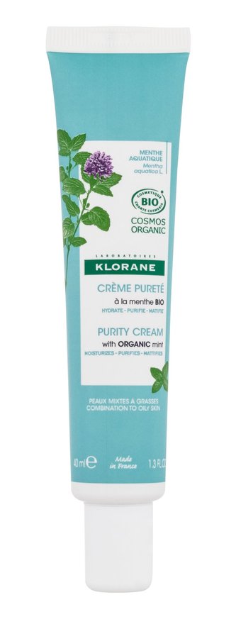 Klorane Aquatic Mint Denní pleťový krém Purity Cream 40 ml pro ženy