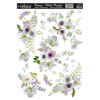 Nažehlovací nálepka Cadence 25x35 cm / Sasanky