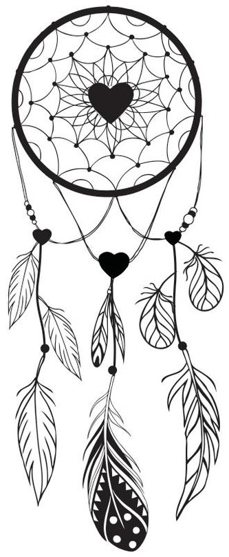 Dřevěné razítko Aladine velikost G - svatební lapač snů