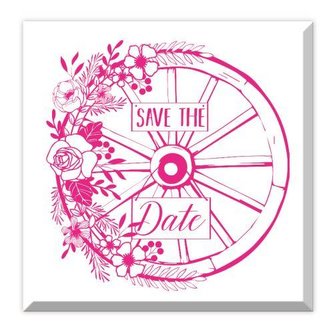 Dřevěné razítko Aladine velikost B - květinové kolo