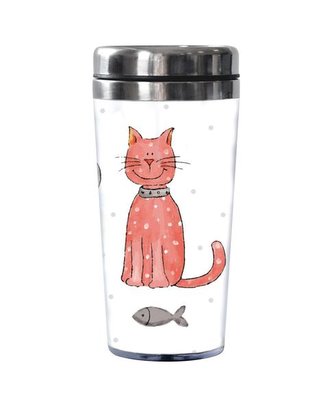 Hrnček termo nerez/plast 450ml pohár MAČKA a PES