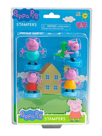 Sada 4 figurek Prasátko Peppa s razítkem