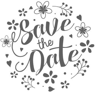 Dřevěné razítko Aladine velikost F - save the date Dřevěné razítko Aladine velikost F - save the date