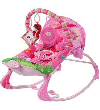 Dětské lehátko s vibracemi a hudebním centrem RK01, B04.010_růžová holčička