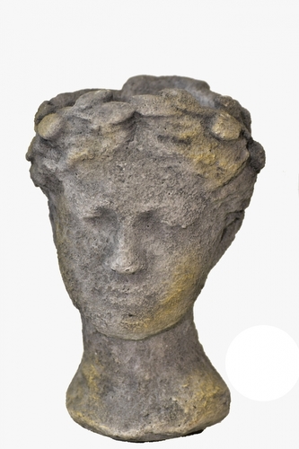 Cementová hlava - květináč 26,5x19x18 cm
