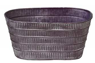 Plechový květináč 13x26,5x16 cm, fialový