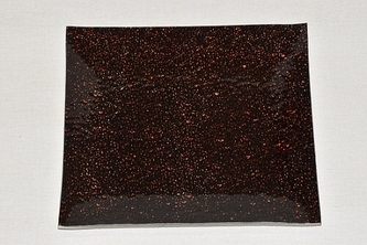 Skleněný tác 24,5 x 24,5 cm, hnědý mražený