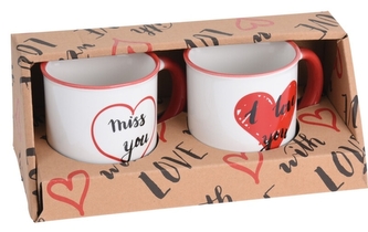 Sada 2 hrníčků Miss you 200 ml