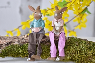 Dekorativní zajíc Nina sedící, 7,5 cm