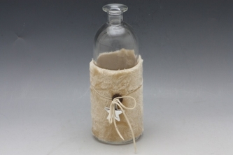 Fľaša sklo M béžová