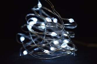 Světelný řetěz 500 cm, 50 LED studené bílé světlo