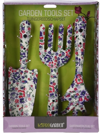 Kovové zahradní nářadí modré s/3