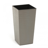Plastový květináč Finezia vroubek ECO 350x350 mm, šedý