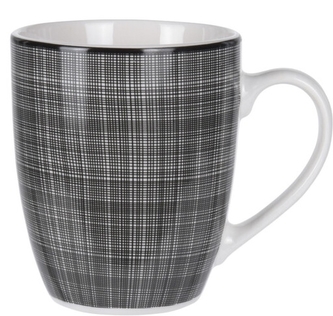 Porcelánový hrnek Weaving 350 ml, černý