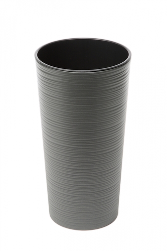 Plastový květináč Lilia 570 mm vroubek, grafit