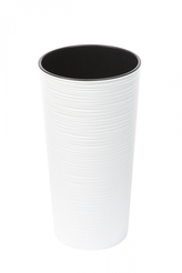Plastový kvetináč Lilia 370 mm vrúbok, biely