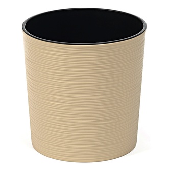 Plastový květináč Malwa 250 mm vroubek, cappuccino