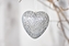 Dekorace srdce Ornament Silver M