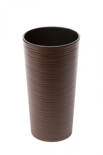 Plastový kvetináč Lilia 370 mm vrúbok, mocca