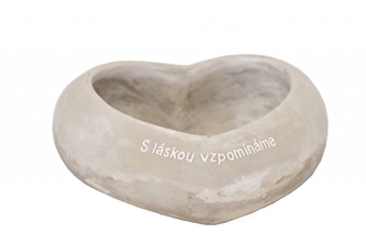 Květináč srdce S láskou vzpomínáme, 8x19,5x19,5, AKCE 4
