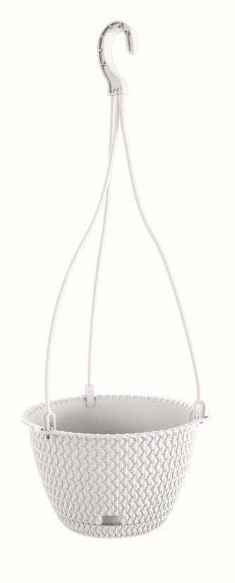 Závěsný květináč Splofy Round W bílý 23 cm