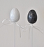 Plastová vajíčka na špejli, s/12, 4 cm