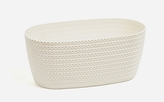Plastový květináč Jersey, oválný 37,5 cm, krémový
