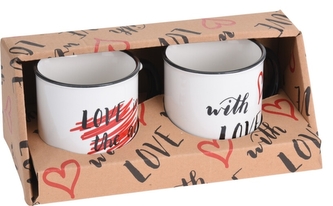 Sada 2 hrníčků LOVE 200 ml