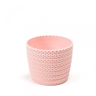 Plastový květináč Magnolia Jersey 160 mm, pudrová