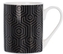 Porcelánový hrnek černý se zlatým ornamentem D, 300 ml