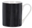 Porcelánový hrnek černý se zlatým ornamentem C, 300 ml