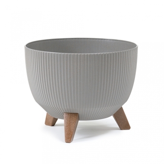 Plastová mísa Roma eco wood jumper 330 mm, šedá