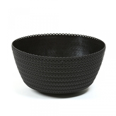 Plastový květináč Bowl Jersey 300 mm, černý