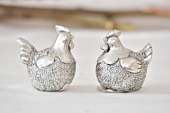 Kohout, slepička Silver, 6 cm