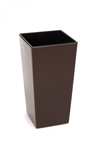 Plastový květináč Finezia 400x400 mm, hnědý II. jakost