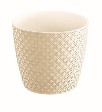 Plastový květináč Orient 15,7 cm, krémový