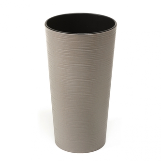 Plastový květináč Lilia ECO 250 mm vroubek, šedý