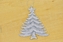 Dekorace - stříbrný stromeček s třpytkami