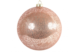 Růžová vánoční baňka Yana XL, II.jakost