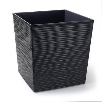 Plastový kvetináč Juka vrúbok 250x250 mm, grafit
