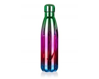 BANQUET Termo fľaša FLAMENCO 500 ml, dúhová zelená
