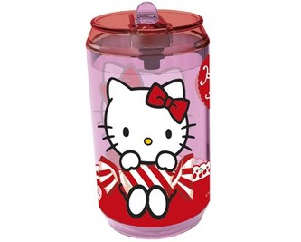 Fľaša plastová so slamkou HELLO KITTY 410 ml