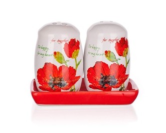 BANQUET Sada soľnička a korenička RED POPPY, OK