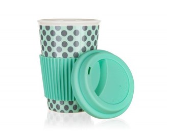 BANQUET Hrnček keramický so silikónovým viečkom GO, 400 ml, tyrkysový